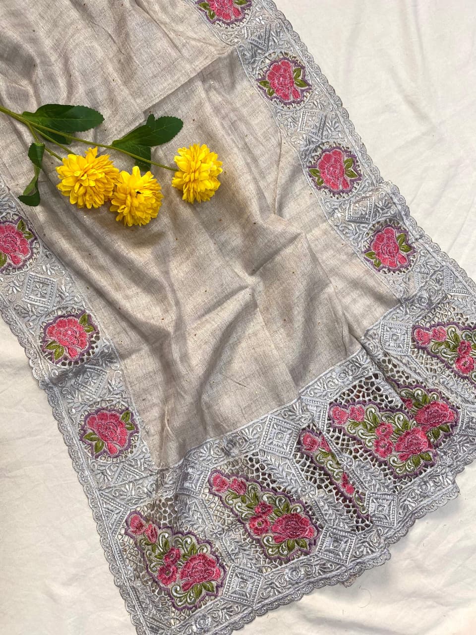 soft tussar silk sarees