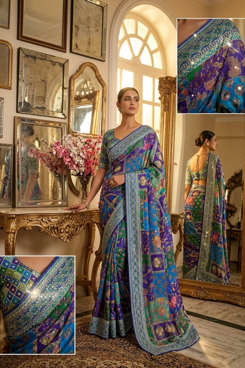 Soft Pure Marshmellow Shiny Chinnon Silk SARI