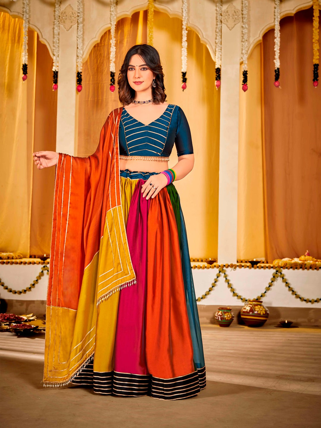 Embroidery Sequence Work LEHENGA