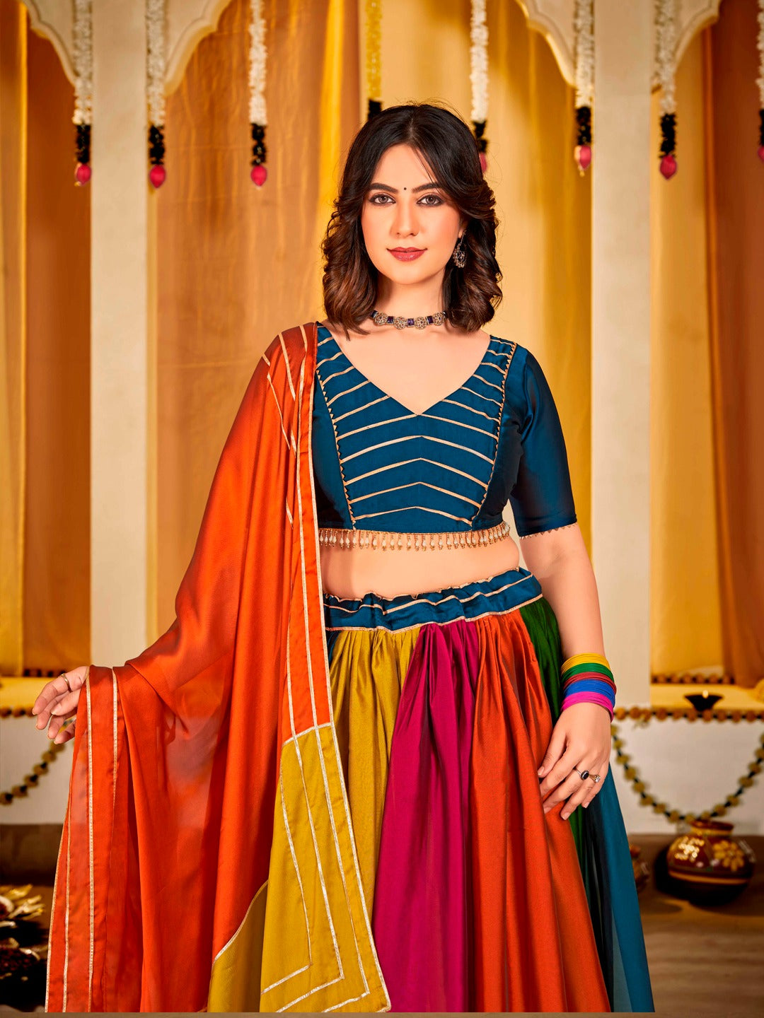 Embroidery Sequence Work LEHENGA