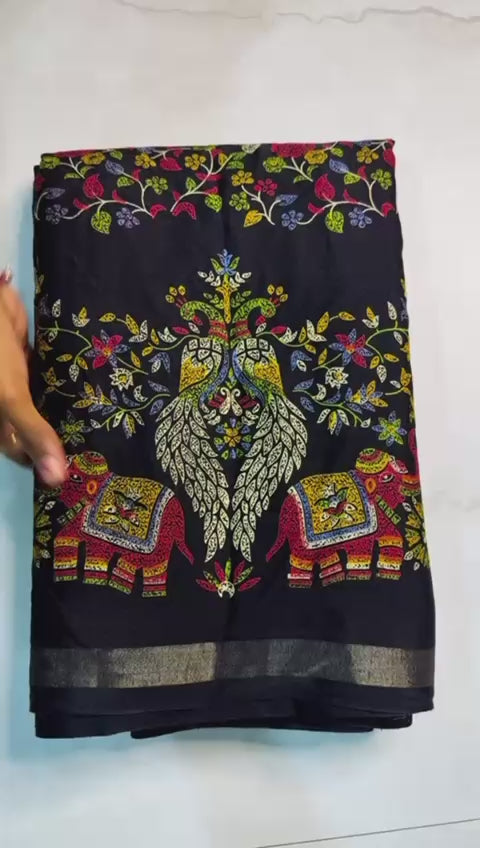 Soft Kashmiri cotton silk sarees