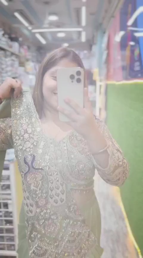 Buy New Super Trending Embroidery Sequence Work Ready To Wear Saree With Embroidery Blouse