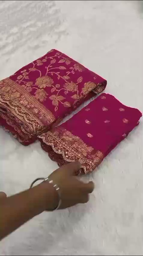 kanchi borders meets the tradition saree