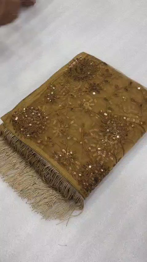 Full Saree of Heavy Quality Butterfly Net