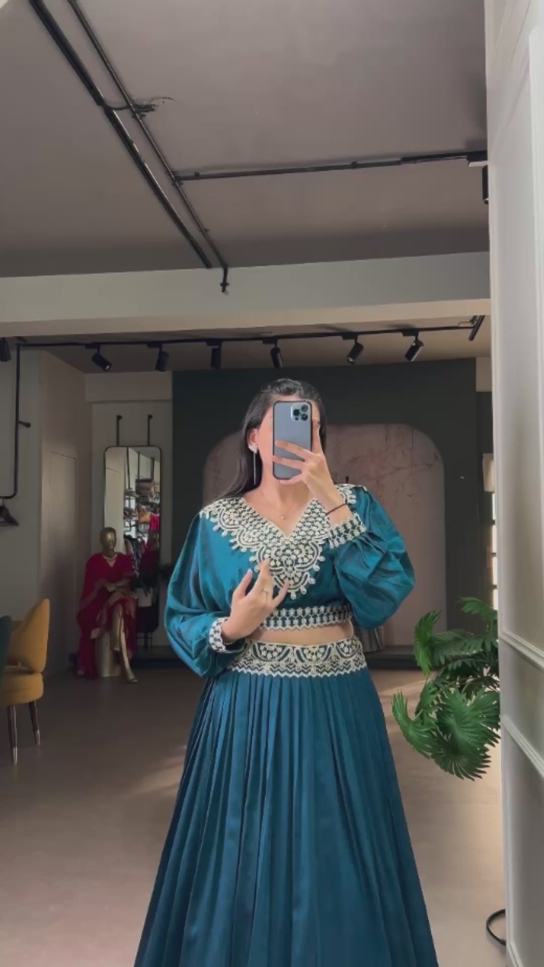 Classic Look Vichitra Silk Lehenga
