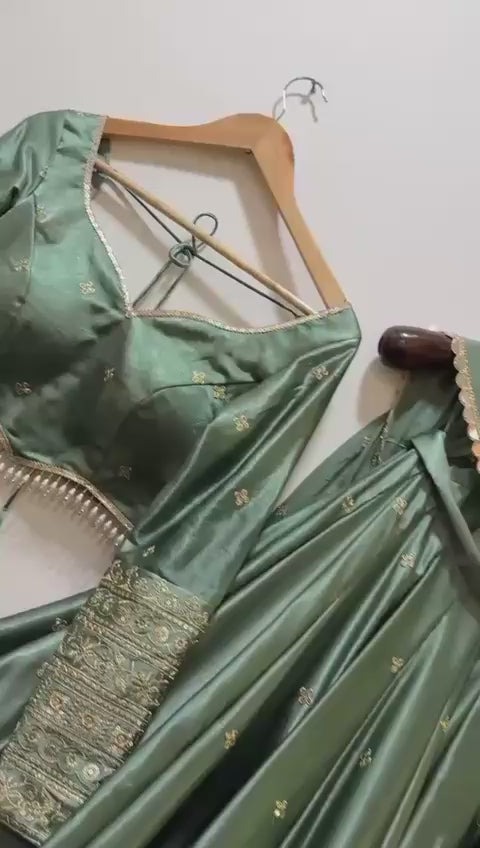 See This Japan Satin Silk Lehenga Choli with Sequence Embroidery