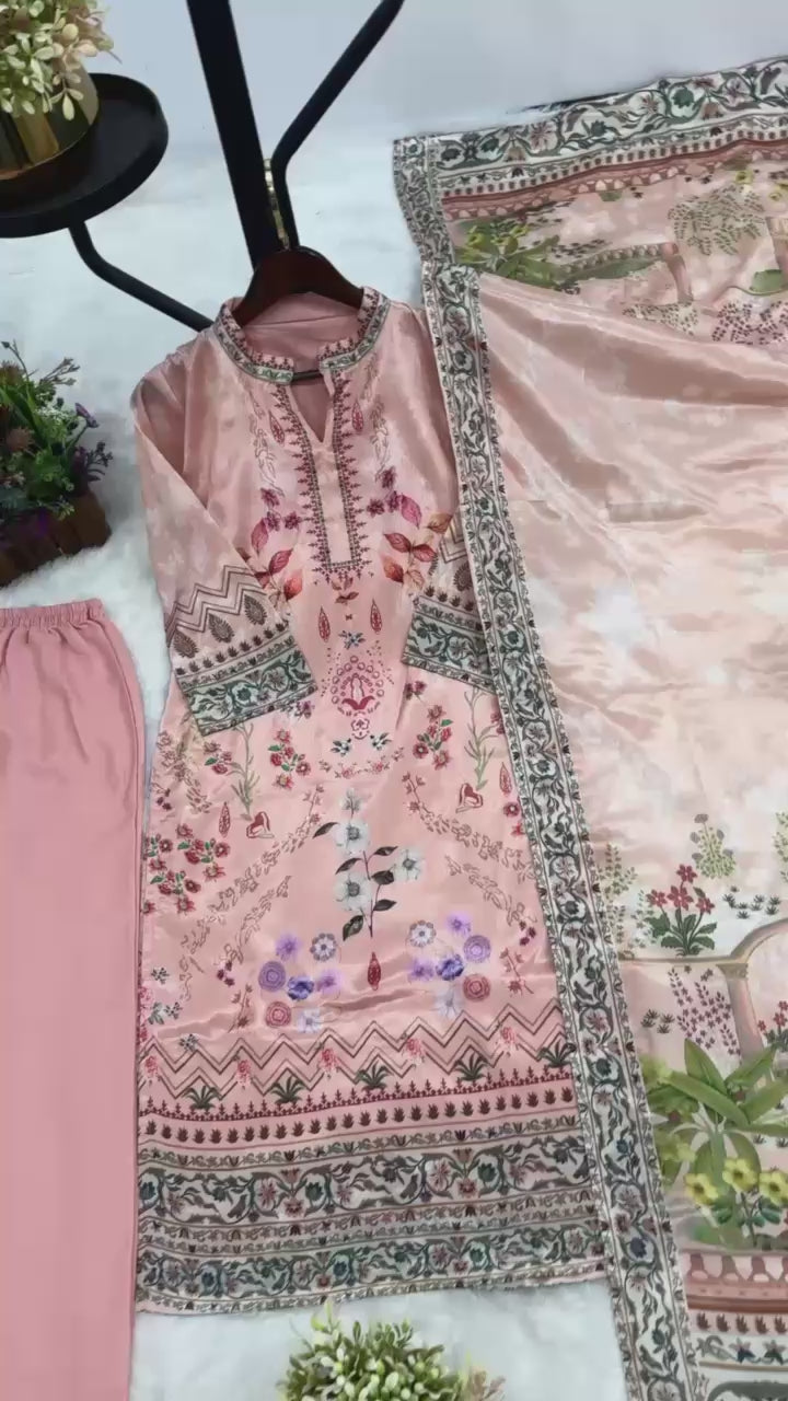 NEW READY TO WEAR COLLECTION FANCY PRINTED KURTI WITH BEAUTIFUL BOTTOM AND ATTRACTIVE DUPATTA 👗