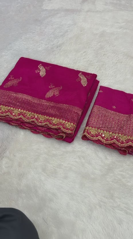 kanchi borders meets the tradition saree