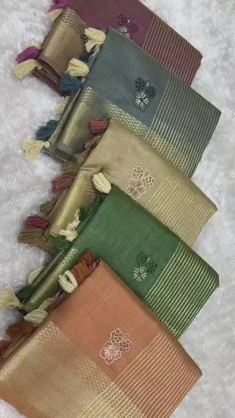 Buy Assam Silk Zari Jacquard Border With Zari Weaving Chit Pallu With Running Blouse